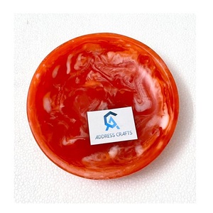 Bol de service en résine de luxe, assiettes, bol en résine avec logo personnalisé pour fruits décoratifs de fête, plateaux en résine de haute qualité, ustensiles de cuisine - Product Image 3