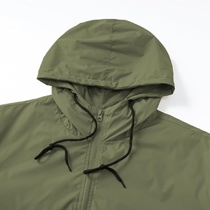 Chaqueta cortavientos ligera Unisex de Venta caliente nueva moda impermeable logotipo personalizado chaqueta de nailon - Product Image 3