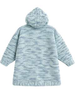 Suéter de Punto con Capucha Azul para Mujer, Jersey Holgado de Manga Larga para Invierno, Tejido Grueso, Cálido y Acogedor, Estilo Casual Urbano, Talla Grande - Product Image 2