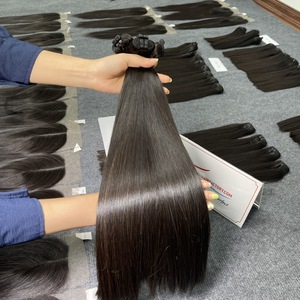 Vente en gros d'extensions de cheveux vietnamiens bruts non transformés paquets de cheveux bruts humains de style vague droite soyeuse - Product Image 4