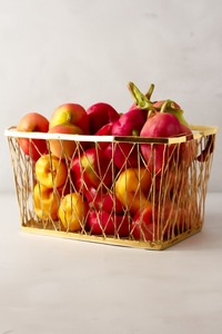 Iron Metal <b>Storage</b> <b>Basket</b> with Round Shape for Storing Fruits and Kitchenware Enhancing Charm to Kitchen or Tabletop - Product Image 6
