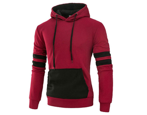 Hermosas Sudaderas con Capucha Personalizadas, Diseño Simple a Rayas Multicolor, Tela Jersey con Estampado en Relieve - Product Image 1