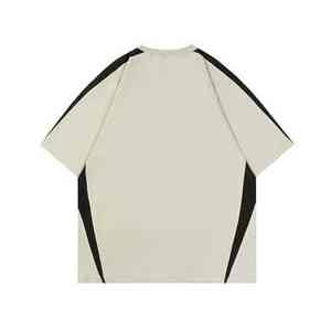 custom Vintage T <b>Shirt</b> Heavyweight Plain T <b>Shirt</b> Round Neck <b>Patchwork</b> Oversized T-<b>shirt</b> - Product Image 5