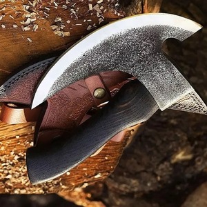 2025 nouveauté fait à la main personnalisé Pizza hache de qualité industrielle lame en acier inoxydable couleur personnalisée gaine en cuir - Product Image 5