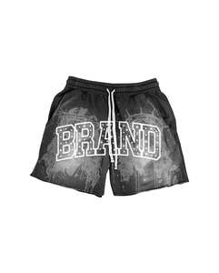 Ropa de calle alta para hombre, pantalones cortos de algodón Vintage, nueva moda, estampado personalizado, pantalla 3D, pantalones cortos transpirables lavados con ácido para invierno - Product Image 4