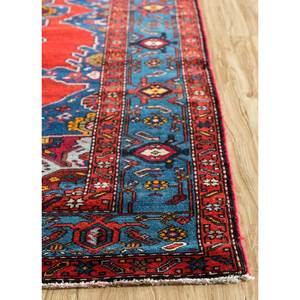 Aalam Large Area Hand Knotted <b>Wool</b> Rugs <b>Red</b> Orange Medallion Abstract Rectangle for Home-Patk-44 for Entryway Hallway 9x12" - Product Image 4