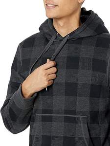 Hot Selling Customized Premium Quality Men's <b>Sherpa</b>-<b>Lined</b> Pullover Heavyweight Fleece Hoodie Sweatshirt for Mens - Product Image 4