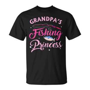 T-shirt personnalisable promotionnel « Grand-père's Best Fishing Bass Fisher Princess » - Product Image 1