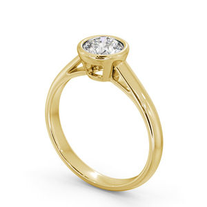 Conjunto de Bisel Redondo para Boda, Anillo de Compromiso con Diamante Crecido en Laboratorio, Joyería de Diseñador Clásico - Product Image 6