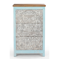 Buffet moderne en bois massif, fait main et durable, avec tiroirs, idéal pour salon, chambre et hôtel de style farmhouse