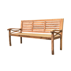 Banc de jardin bon marché en cadre en bois de teck massif de couleur naturelle et matériau de haute qualité pour une utilisation en extérieur - Product Image 1