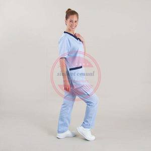 Uniforme médical de gommage d'infirmière non tissé extensible écologique pour hommes et femmes - Product Image 6