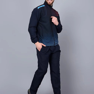 Conjunto de chándal deportivo personalizado para hombre, chaqueta y pantalones con cremallera, traje de dos piezas, ropa de entrenamiento deportivo, ropa deportiva de moda al por mayor - Product Image 2