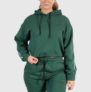 Stylish <b>Casual</b> Women's Hoodie and <b>Shorts</b> Set High Quality Custom Logo Knitting 100% Cotton Regular Fit Full <b>Length</b> - Product Image 1