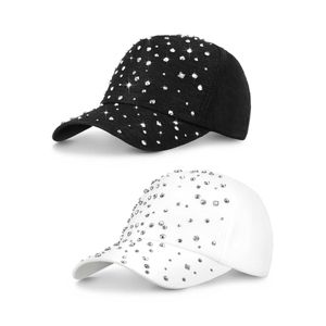 Gorras de Béisbol Estilo Dad Hat de 6 Paneles con Diseño Nuevo 2026, Logotipo Bordado en 3D, Estilo Hip Hop, Tela Deportiva Común, Patrón de Letras con Pedrería - Product Image 1