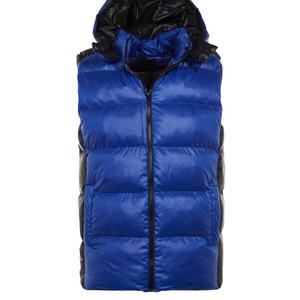 Prendas de vestir de invierno con capucha, chaleco acolchado brillante de poliéster con cremallera completa para ropa informal con diseños de logotipos de impresión personalizados para hombres y mujeres - Product Image 5