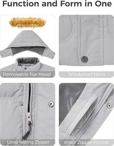 Moda artículo caliente ropa de calle al aire libre invierno logotipo personalizado de alta calidad de lona Stand Collar High Street Puffer chaqueta para hombres - Product Image 5