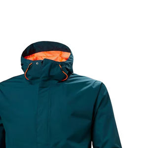 Hombres logotipo personalizado diseño lona frente Streetwear invierno Puffer chaqueta impermeable Softshell rompevientos - Product Image 6