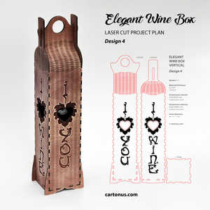 Elegante Caja para Vino con Diseño Láser Hecho a Mano - Product Image 2