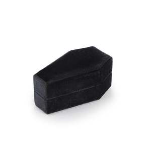 Jeulia Vintage Elegant Black Velvet 6-Slot Coffin <b>Ring</b> <b>Box</b> - Product Image 3