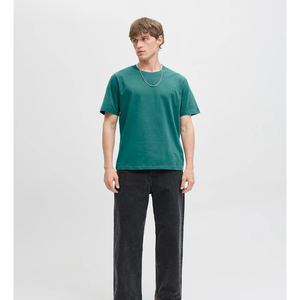 Camiseta de Cuello Redondo Lisa Extra Grande Personalizada para Hombre, 100% Algodón, Lavado Ácido Vintage, Calidad Premium, Corte Ajustado, Ropa Casual - Product Image 6