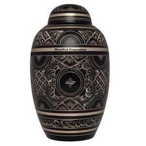 Urne funéraire en laiton et souvenir pour hommes femmes cendres stockage sculpté à la main dôme haut urnes funéraires en métal de haute qualité et pot commémoratif - Product Image 1