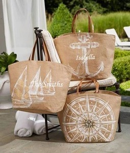 Meilleurs sacs fourre-tout en toile de jute faits à la main avec système de manutention élégant Sacs fantaisie de qualité lourde personnalisés prix de gros - Product Image 6