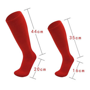 Vente en gros de chaussettes de compression sur le genou chaussettes de sport unies longues rembourrées pour hommes, enfants et adultes, pour le baseball et le football - Product Image 2