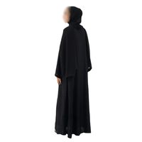 Abaya noire classique pour femmes, robe islamique formelle et modeste, tissu Nida de haute qualité, style Dubaï, manches longues, robe simple