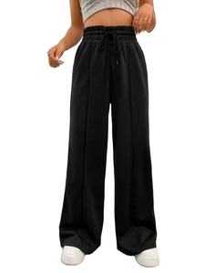 Pantalones de calle para uso diario Pantalones de chándal sueltos de moda y acogedores para mujer Pantalones de chándal personalizados de cintura alta suave - Product Image 2