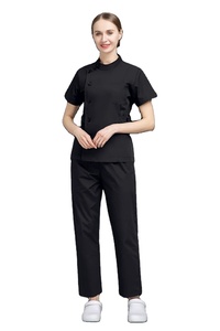 Tenues d'infirmière deux pièces pour femmes, ensembles d'uniformes, col montant, manches courtes, design élégant et délicat pour les uniformes d'hôpital - Product Image 3