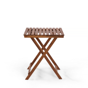 Table d'appoint pliante rustique avec pieds robustes et dessus carré pour l'ameublement intérieur ou extérieur - Product Image 1