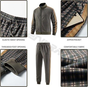 Conjunto deportivo para hombre de alta calidad, cuello redondo, talla grande, ropa informal, cómoda, elegante, moderna, ajuste perfecto para uso diario en la calle - Product Image 4