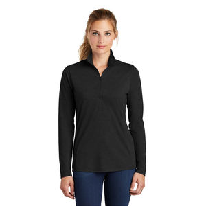 100% poliéster que absorbe la humedad 1/4 chaqueta de mujer con cremallera MEDALLA DE MUJER SUDADERA CON CREMALLERA COMPLETA - Product Image 4