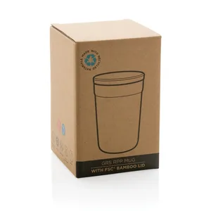 Vaso Sostenible GRS RPP con Tapa de Bambú, Gadgets Ecológicos - Product Image 6