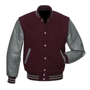 High Street toutes les tailles hommes femmes enfants veste universitaire en cuir véritable Bomber CollegeBaseballjacket pour hommes livraison DDP - Product Image 4