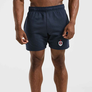 Shorts de jogging personnalisés pour hommes en molleton 100 % coton, coupe oversize, unis, pour fitness et entraînement, avec cordon de serrage, imprimés et brodés, idéaux pour l'été. - Product Image 3