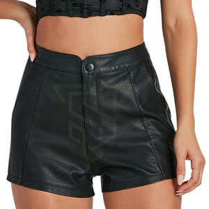 High Quality Skinny Breathable Casual <b>Women</b> <b>Leather</b> <b>Shorts</b> Reasonable Price Best Selling - Product Image 1