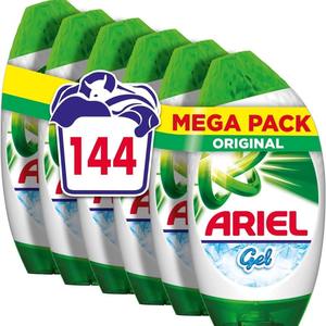 ArielWashing Liquide Détergent Gel, 144 Lavages (888 ml x 6), Original, Brillant Nettoyage Même Dans Un Lavage À Froid - Product Image 4