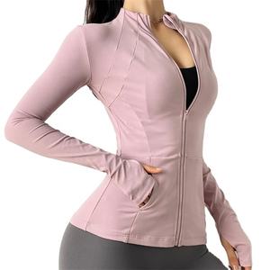 เสื้อออกกำลังกายแขนยาวเข้ารูปสำหรับผู้หญิงแจ็กเก็ตกีฬาฟิตเนสเสื้อออกกำลังกายสไตล์เท่ๆ - Product Image 6