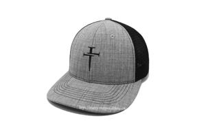 High Quality Heather Grey 6-Panel Mid Profile Trucker <b>Hats</b> Custom Logo <b>Flat</b> Embroidery Sport <b>Caps</b> Hip Hop Custom Colors - Product Image 2