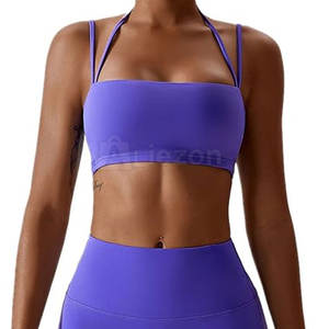 Conjunto de Top y pantalones cortos de Yoga para mujer de secado rápido para uso en gimnasio de verano Conjunto de entrenamiento de Top y pantalones cortos de Yoga para mujer - Product Image 6