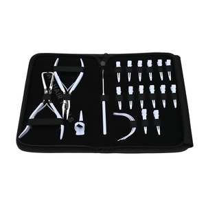 Salon-Grade White <b>Hair</b> <b>Extension</b> Tools Kit Curved Applicator Needles for Sewing Bead Crimper Opener & <b>Hair</b> Duckbill <b>Clips</b> - Product Image 1