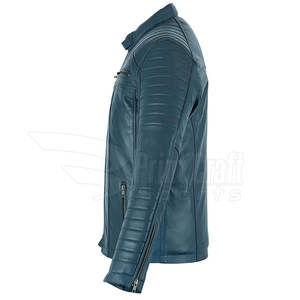 Chaqueta de cuero cálida de invierno informal para hombre Lona transpirable con estilo de calle precio razonable - Product Image 3