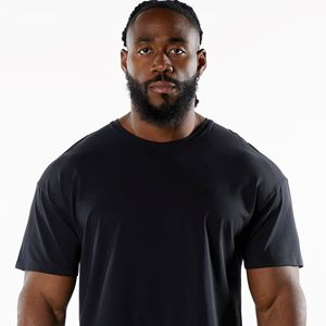 Logo personnalisé T-shirt streetwear 100% coton de grande taille pour hommes, style long et court, coupe carrée - Product Image 5