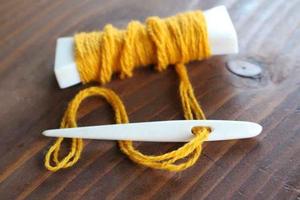 Aguja de Bordar de Cuerno de Búfalo, Aguja de Bordar Puntiaguda para Lana y Hilo, Accesorio de Costura Duradero para Tufting y Costura - Product Image 2