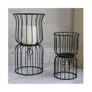 Bougeoir photophore de forme ronde de qualité supérieure en fer noir couleur bougeoir suspendu aux prix les plus bas - Product Image 2