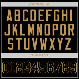 Camiseta de béisbol auténtica negra y dorada antigua personalizada, ropa deportiva estampada 100% poliéster de secado rápido - Product Image 4