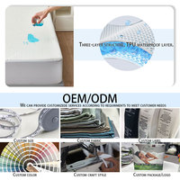 Housse de matelas imperméable à ultrasons de tailles personnalisables, protège-matelas résistant à l'eau pour hôtel, hôpital