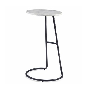 Mesa con acabado de níquel metálico de alta calidad y base circular con muebles de sala de estar de cuatro patas con parte superior circular de madera - Product Image 5